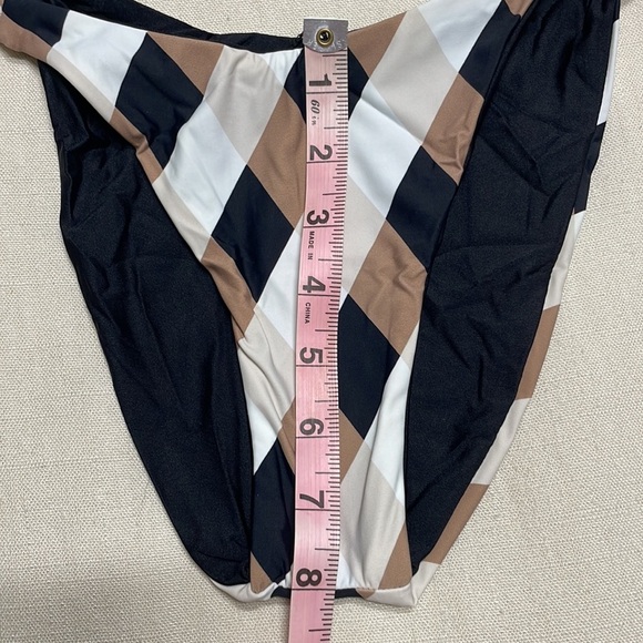 NWT VYB Black Reversible Checkered Bikini Bottoms - Picture 6 of 8